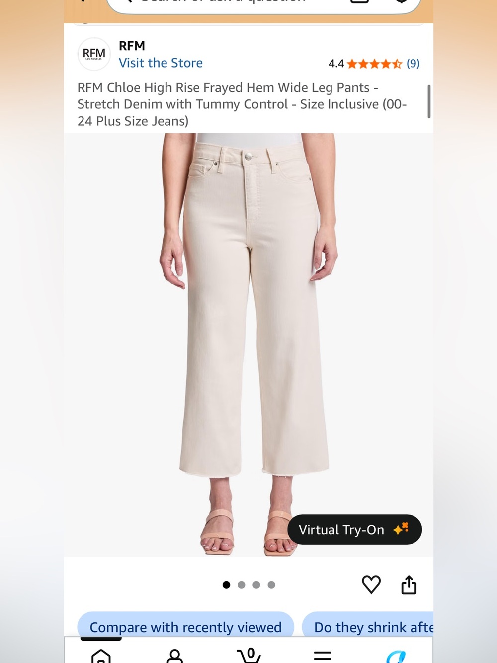 Chloe Cream Cropped Jeans - RFM Los Angeles